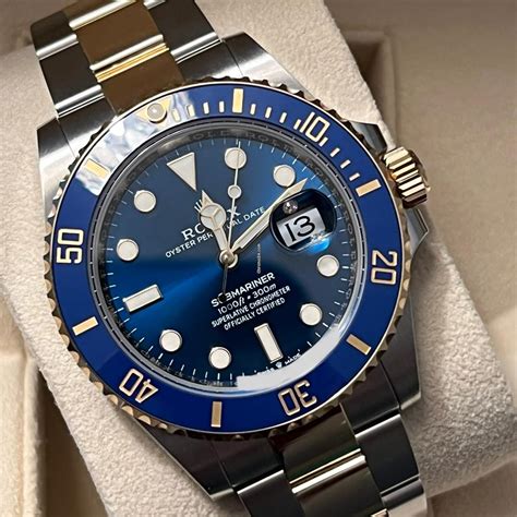 rolex submariner blue gold ebay|2022 rolex submariner date bluesy.